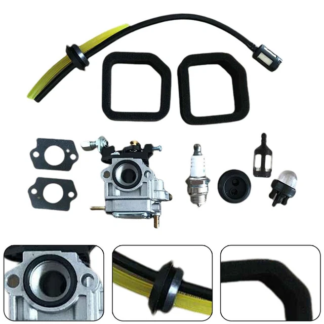 Kit parti di utensili elettrici da giardino kit carburatore filtro carburante pr