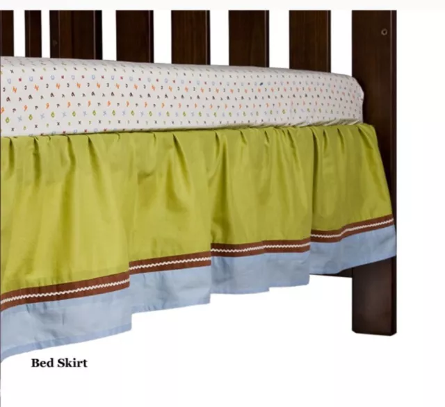 Living Textiles Play Date Collection Cot Bed Skirt. New.