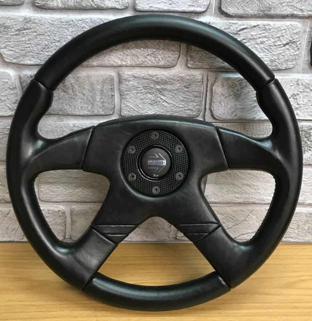 GENUINE MOMO M36 Ghibli 360mm black leather 4 spoke steering wheel