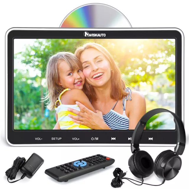 10.1" Car Headrest DVD Player Rear-Seat Monitor Full HD HDMI Region Free+Headset