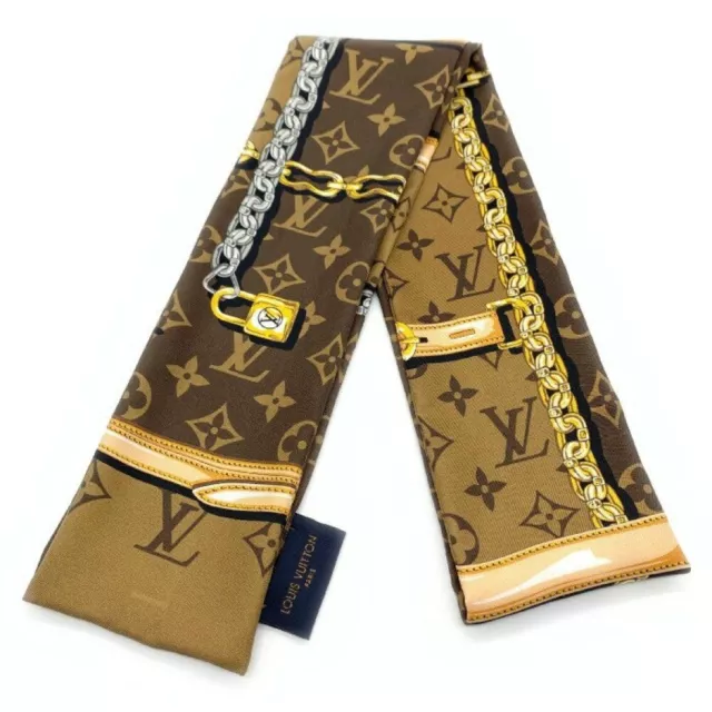 Louis Vuitton, Accessories, Louis Vuitton Monogram Confidential Bandeau  M78655 Brown Nwt Silk Twill