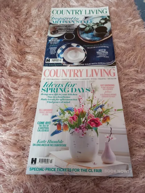 Country Living Magazines February and March 2019 Spring Homes Gardens Crafts