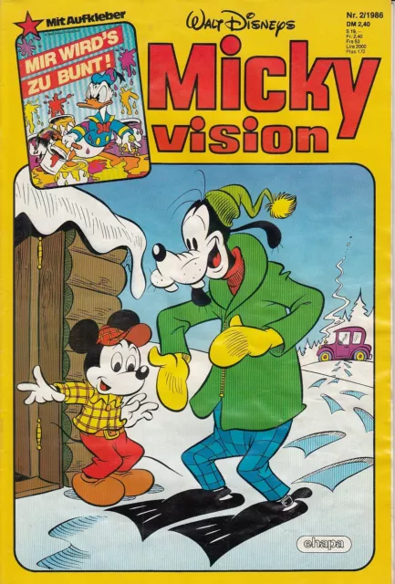 Mickyvision Nr. 2 (1986), Original, mit Aufkleber