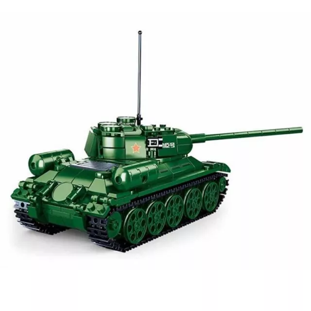 Sluban Military MOC WW2 215 Main Battle Tank Bricks DIY Model Kids Toys