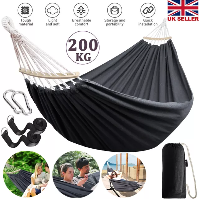 Camping Hammock 2 Person Outdoor Chair Bed Hanging Swing Sleeping Bed 200*150cm
