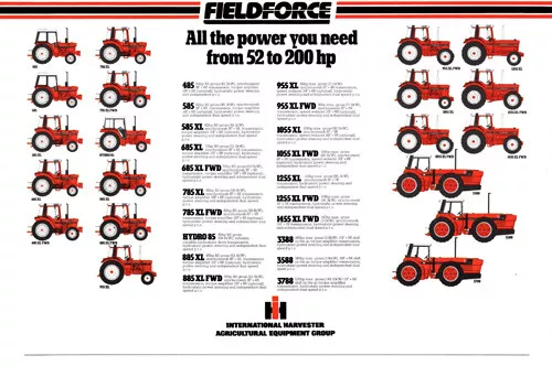 THE INTERNATIONAL CASE STABLE TRACTOR RANGE SALES BROCHURE/POSTER 80's ADVERT A3