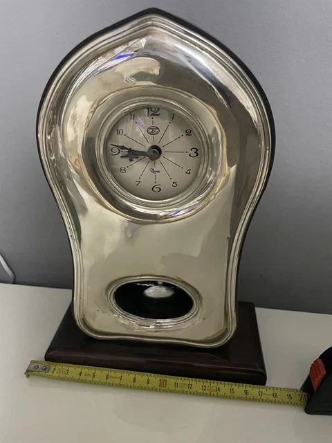 Orologio GBG Vintage Da Tavola  Argento  925 e Legno