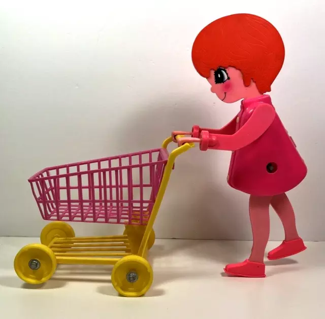 Vintage 1971 Madcap Molly by Kenner General Mills Toy Doll with Shopping Cart