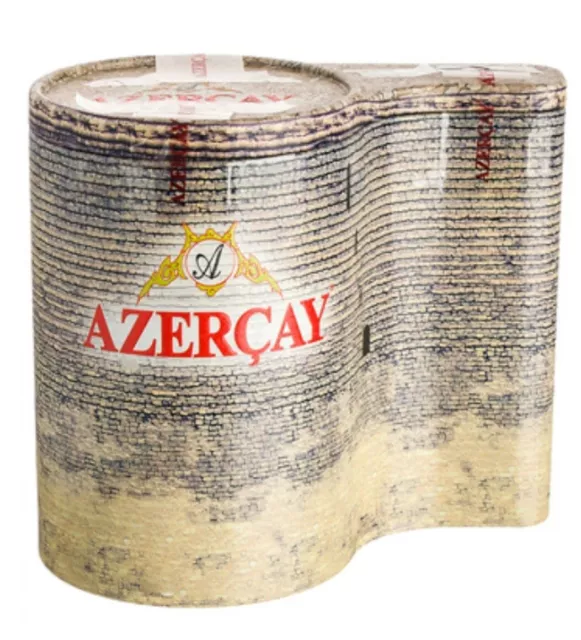 Black tea from Azerbaijan, delicious "Azerchay" in metal packaging "Maiden Tower