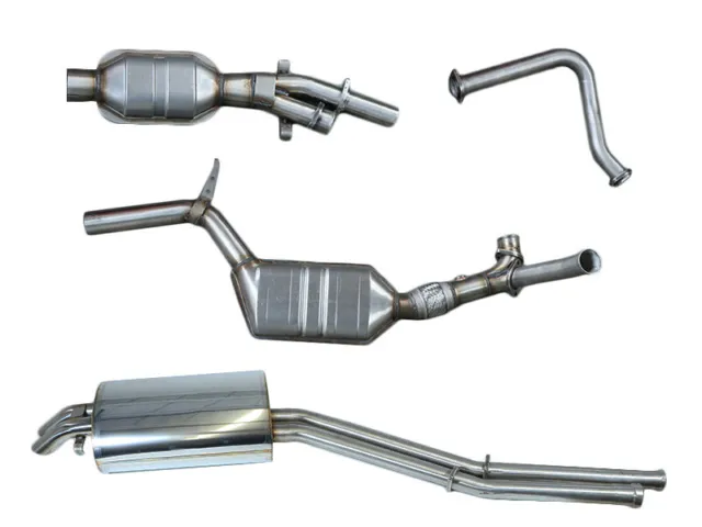 Impianto di scarico acciaio inox con catalizzatore Euro 4 per Mercedes 380 SL R107