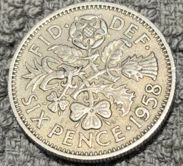 Great Britain 6 Pence 1958, Coin,