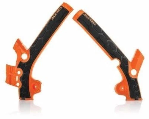 Protège-cadre Acerbis X-Grip Pour KTM SX 50-125 2016-2023 - Orange/Noir - Adhérence Renforcée, Montage Facile