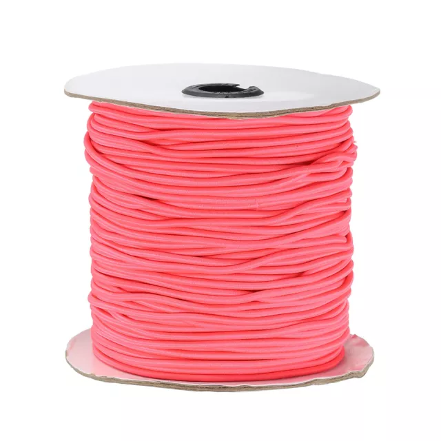 Élastique Cordon Étirement Lourd Corde Cordon 2.5mm 109 Yards Sangles Foncé Rose