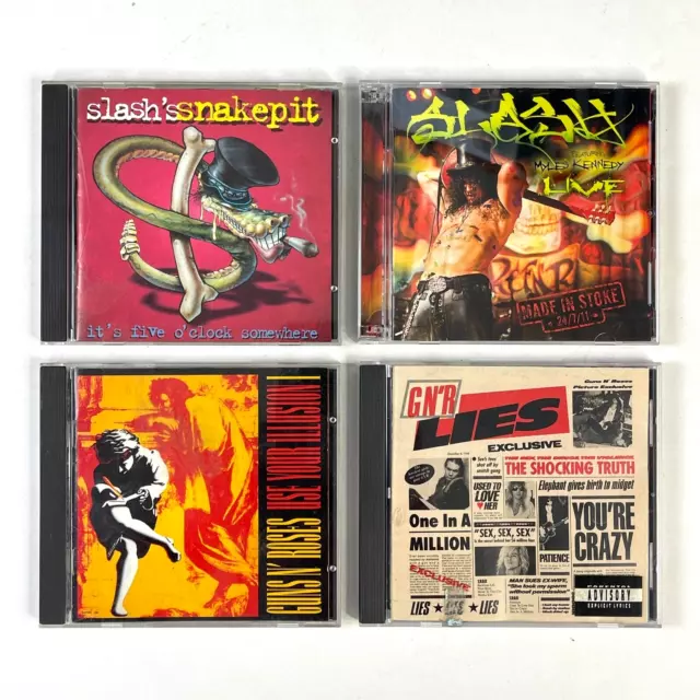 Guns N Roses Slashs Snakepit 4 CD Lot Lies Use Illusion 5 O'Clock Live 1988-2011 2