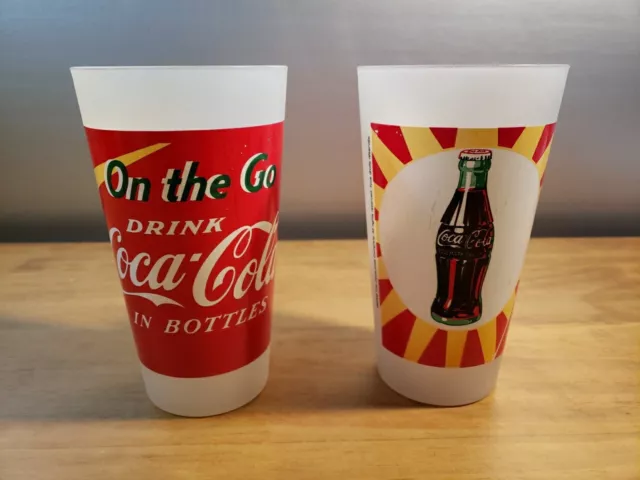 Coca Cola, Pair Of 2003 PackerWare 22oz Flare Tumblers- Made in USA  D-1