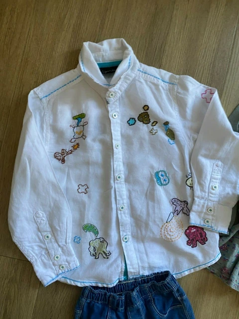 Maglietta pantaloni Capri Abbigliamento Ragazza x 5 Next Gap M&S Età 6 Denim T-Shirt  3