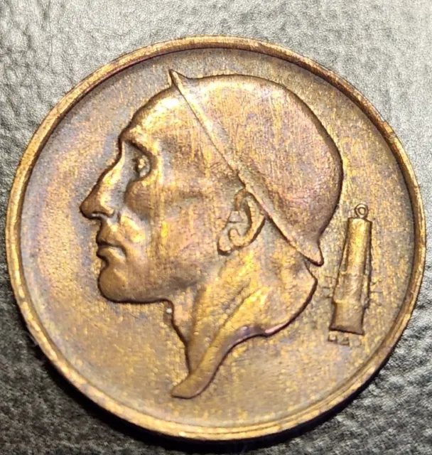 1969 Belgium 50 Centimes Bronze, KM# 149.1***GEM BU***