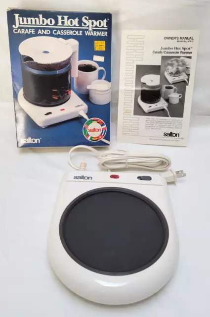 Salton Jumbo Hot Spot CARAFE AND CASSEROLE WARMER Model MW-2