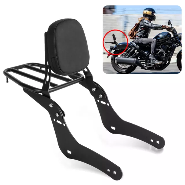 Rear Sissy Bar Backrest Luggage Rack For Honda Rebel CMX1100 CMX 1100 2021-2023