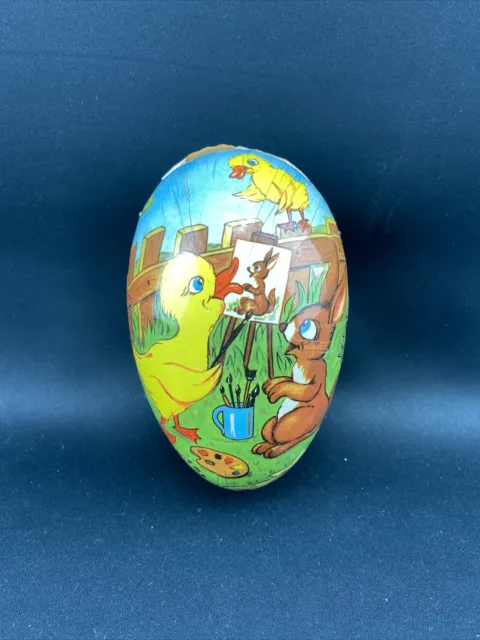 Alte Candy Box Candycontainer Osterei Ei zum Befüllen Pappe Osternest Ostern #13