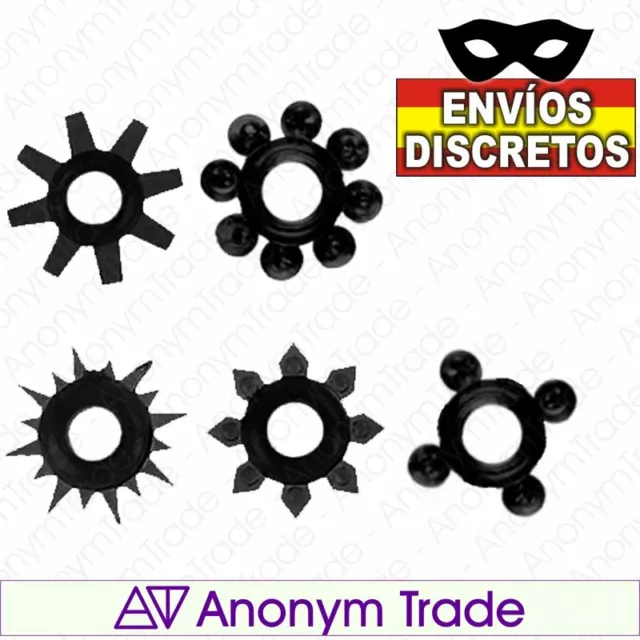 Anillo estimulador ereccion pene negro.Masajes clitoris(valido c/condon).Al azar