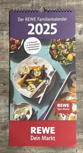 DER REWE FAMILIENKALENDER 2025 Kalender Rezepte Ferienkalender