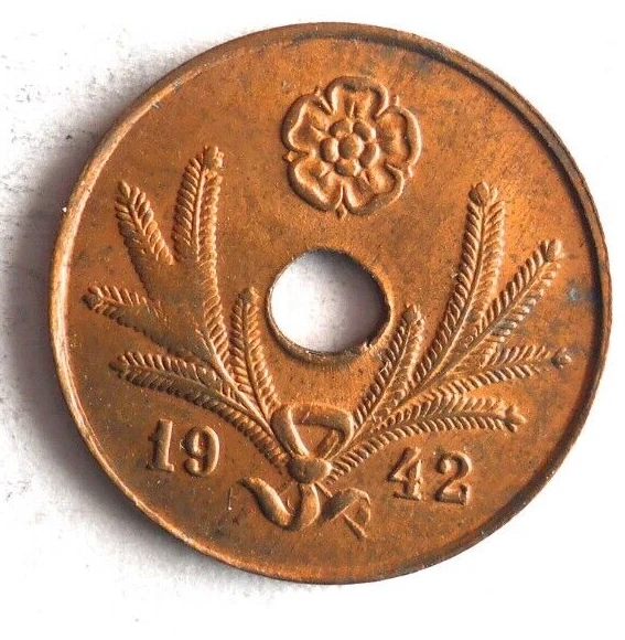 1942 FINLAND 5 PENNIA - High Grade Coin - FREE SHIP - Vintage Bin #23