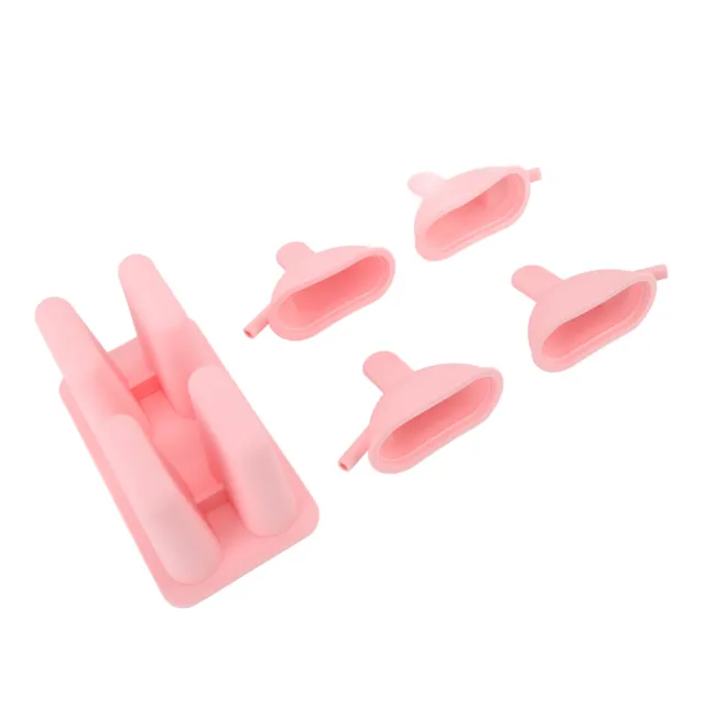 Molde de helado (rosa) ingenioso material de silicona para uso seguro en el hogar paletas