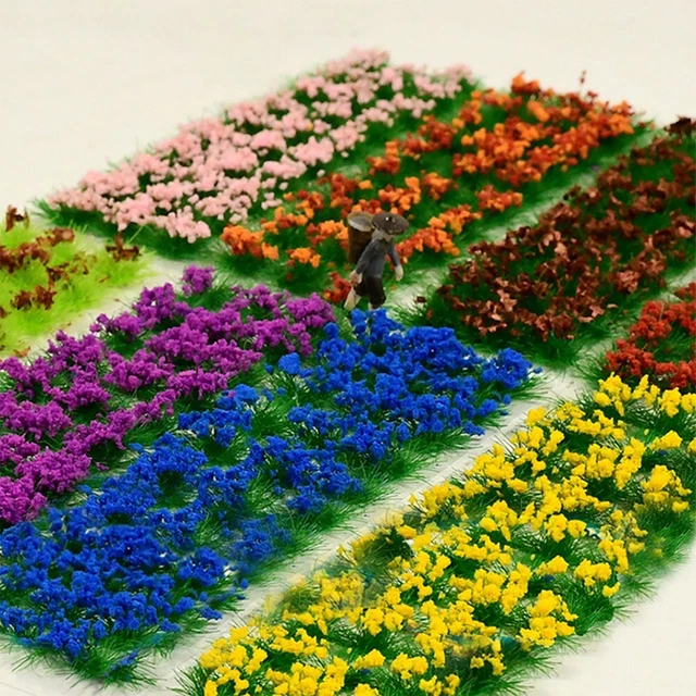 198 Touffes D'Herbe Auto-adhésives 4 Mm – Faciles à Poser Pour Diorama Et Modélisme