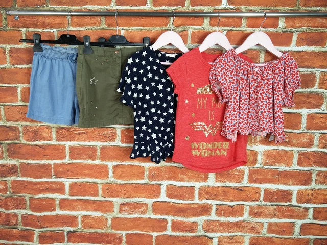 Girls Bundle Age 5-6 Years M/Care M&S Next Shorts Skirt Top Wonder Woman 116Cm