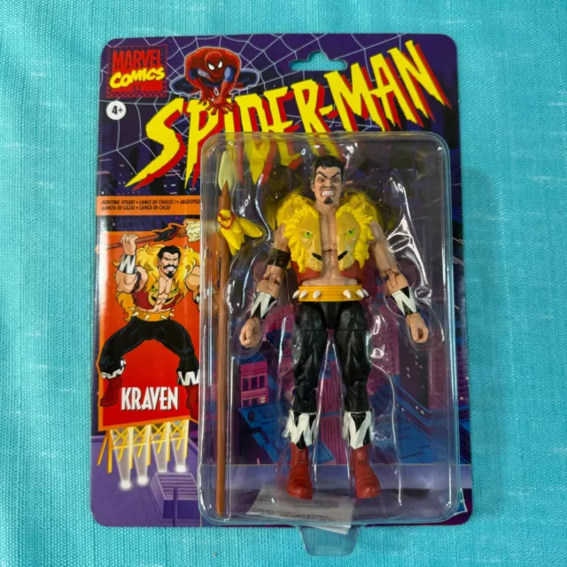 2023 Marvel Legends Retro Animated Spider-Man KRAVEN 6" Scale Hasbro Figure
