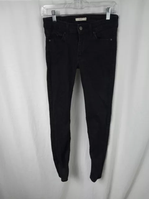 Levis Low Rise 711 Skinny Jeans Black Womens Size 27