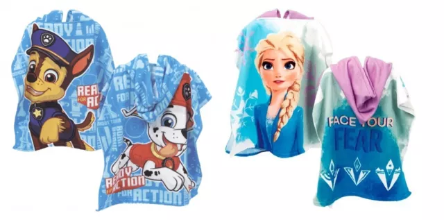 Disney Frozen Paw Patrol  Duschtuch Badetuch Strandtuch Kinder PONCHO 55 x 55 cm