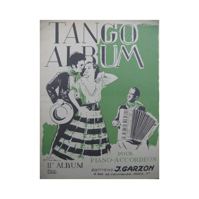 Tango Album No2 12 pièces Piano Accordéon 1951