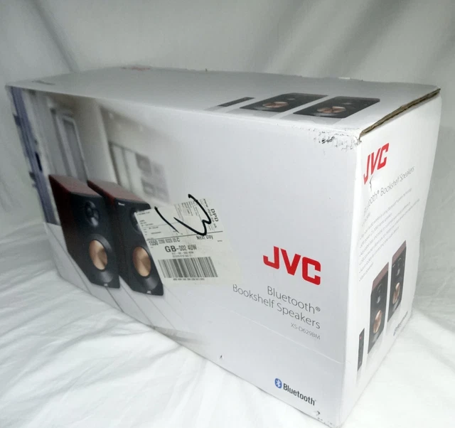JVC XSD629BM 2.0 Channel Bluetooth Bookshelf Speakers 60W Walnut Rca