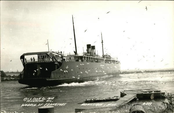 RPPC Manistique,MI Wabash of Frankfort Schoolcraft County Michigan Postcard