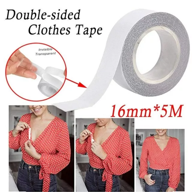 5M Lingerie Tape Double Sided Clear Fashion Clothing Bra Body Adhesive Strong