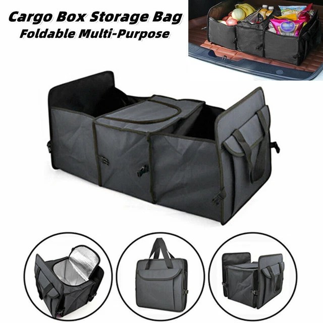 Car Trunk Cargo Box Storage Bag Organizer Foldable Net Aluminum Case Holder