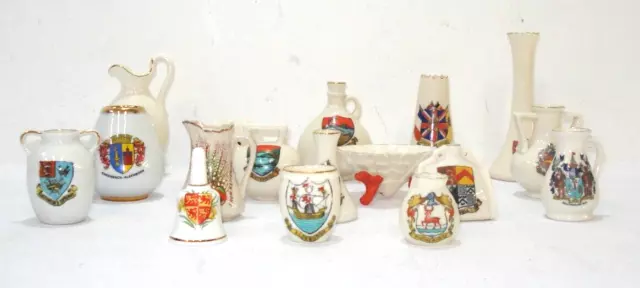 Job Lot Vintage Crested Ware Ceramics incl W.H.Goss, Grafton, Arcadian #JT