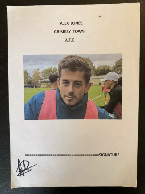 Alex Jones / Grimsby Town Fc Signed Picture