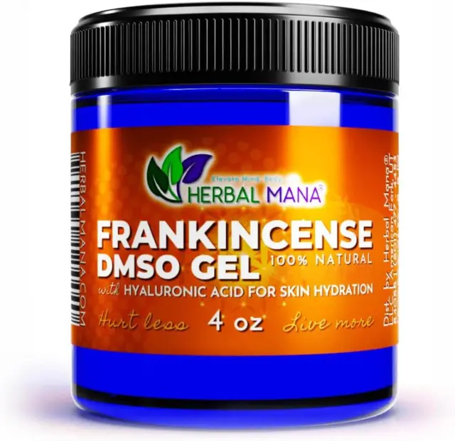 Frankincense DMSO Gel with Hyaluronic Acid | 99.995% Pure Pharma Grade DMSO Org