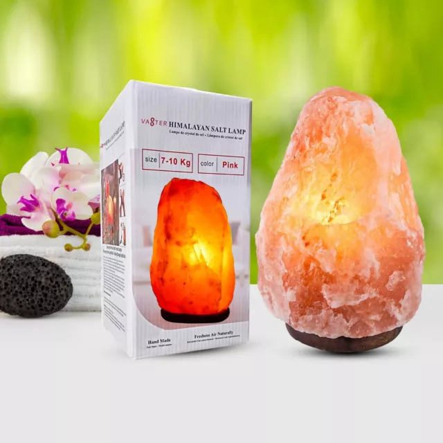 100% Genuine Himalayan Natural Salt Lamp Crystal Pink Rock Salt Lamp Healing