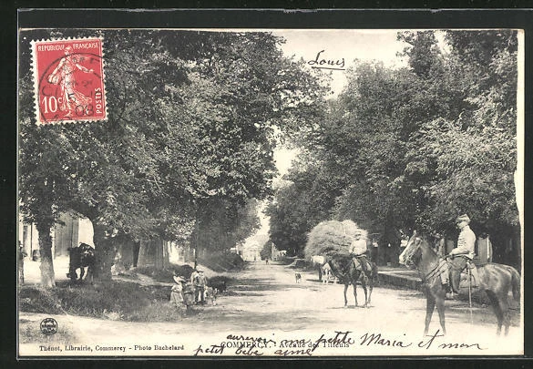 CPA Commercy, Avenue des Tilleuls, 1908 Street View