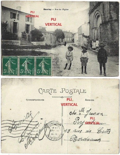 CPA Neuville-du-Poitou, Rue de l´Eglise 1911