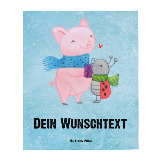 Babydecke mit Namen Glühschwein Smörle - Personalisierte Geschenke Heiligabend