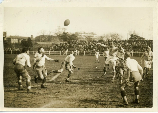 Tirage Argentique Vintage – Rugby Paris – Section Paloise / P.U.C – Circa 1930 – 13x18 Cm