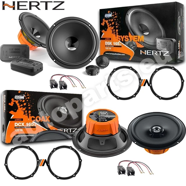 Hertz DSK 165.3 Kit Altoparlanti 2 Vie 16,5 Cm + Adattatori Per MERCEDES Classe A (2006-2012) – Woofer V-cone E Tweeter In Neodimio