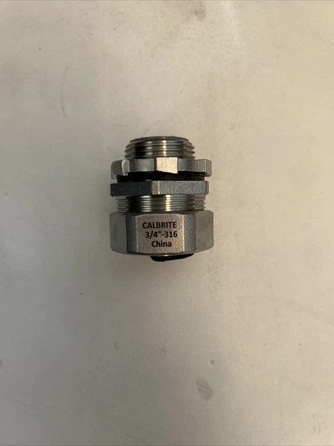 Calbrite 3/4” SS Straight Liquid Tight Connector