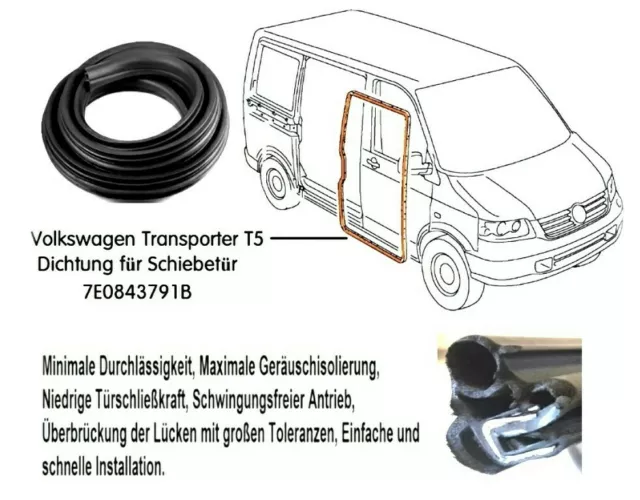 JOINT DE HAYON pour VW Transporter T5 tous modèles 7H0829193 soutien-gorge  protection des bords EUR 49,00 - PicClick FR