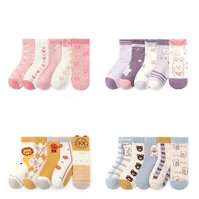 5 paia calzini cartoni animati bambini calze invernali belle ragazze ragazzi calzini cotone